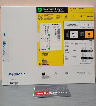 Medtronic RONYX25008UX Resolute Onyx™ Drug-Eluting Stent 2.50mm x 8mm. Box of 01 