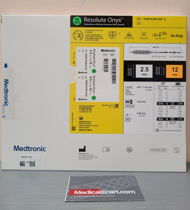 Medtronic RONYX25012UX Resolute Onyx™ Drug-Eluting Stent 2.50mm x 12mm. Box of 01
