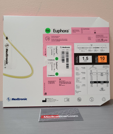 Medtronic EUP1510X Euphora™ Semicompliant Balloon Dilatation Catheter 1.5 mm x 10 mm, Box of 01