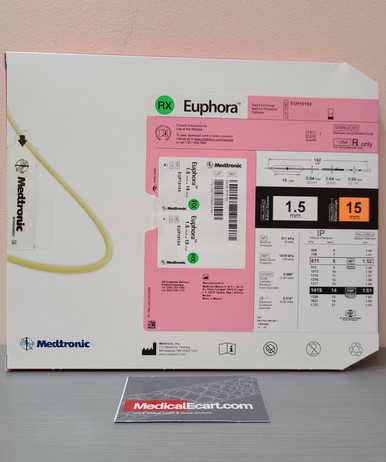 Medtronic EUP1515X Euphora™ Semicompliant Balloon Dilatation Catheter 1.5 mm x 15 mm, Box of 01