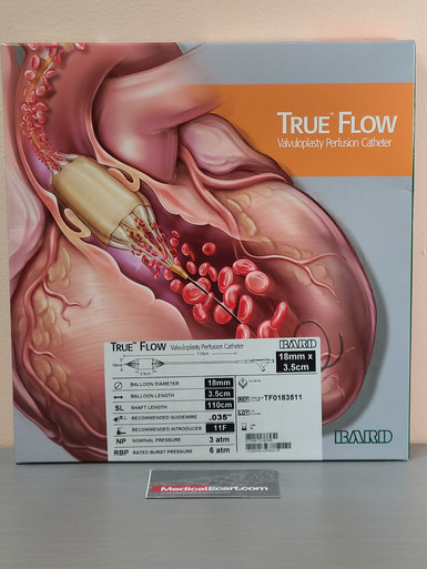 Bard TF0183511 TRUE® Flow Valvuloplasty Perfusion Catheter, 18 mm x 3.5 cm, 110 cm, Box of 01