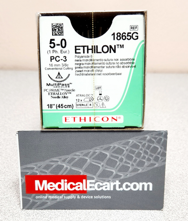 Ethicon 1865G ETHILON® Nylon Suture, Precision Cosmetic - Conventional Cutting PRIME
