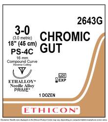 Ethicon 2643G Surgical Gut Suture - Chromic