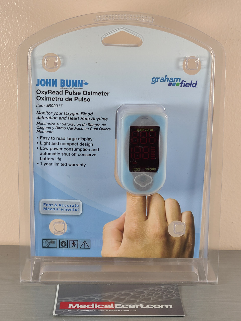 B02017 Pulse Oximeter John Bunn OxyRead Fingertip