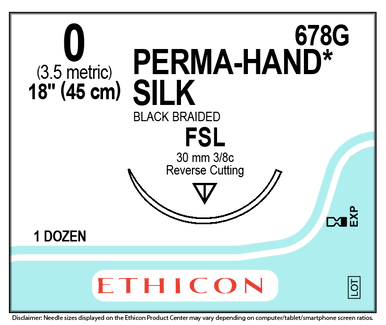 Ethicon 678G PERMA-HAND Silk Suture