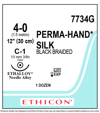 Ethicon 7734G PERMA-HAND Silk Suture