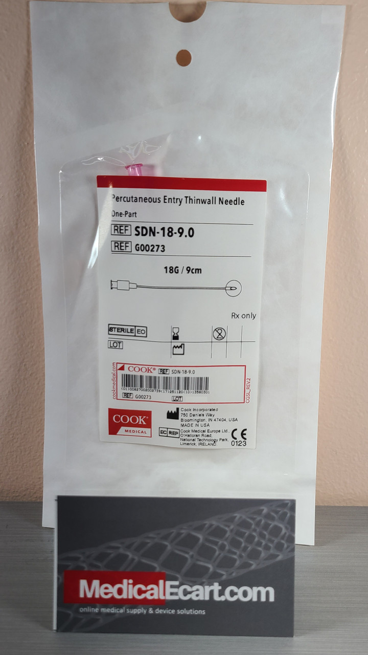 【ついに再販開始！】 Cook G00273 One-Part Percutaneous Entry Needle SDN-18-9.0 個人装備