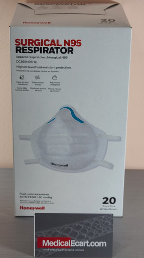 Honeywell DC365 Surgical N95 Respirator, DC365N95HC, Cup, Elastic Strap, One Size 