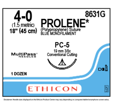 Ethicon 8631G PROLENE® Polypropylene Suture