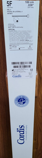Cordis SRD7063 INFINITI® RBL 4 Nylon Diagnostic Catheter, 5Fr, 100cm x 0.038", Box of 05