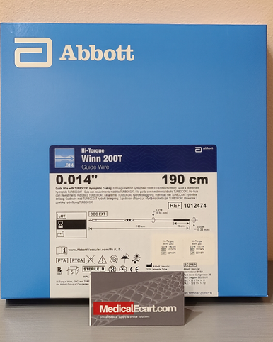 Abbott 1012474 Hi-Torque Winn™ 200T Guide Wire 0.014" x 190 cm, Box of 05