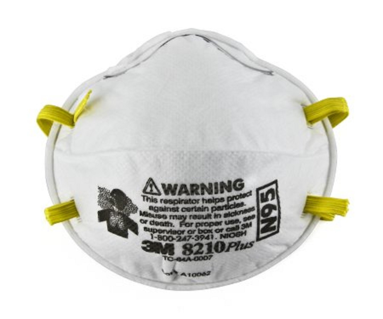 3M, 8210Plus, Particulate Respirator, Mask, N95, Cup Elastic Strap