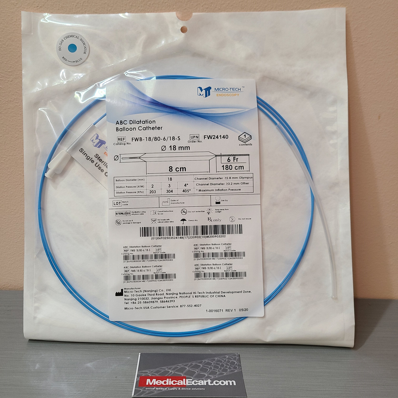 Micro-Tech, FW24145, ABC, Balloon Dilation Catheter, FWB-18/80-6/18-S