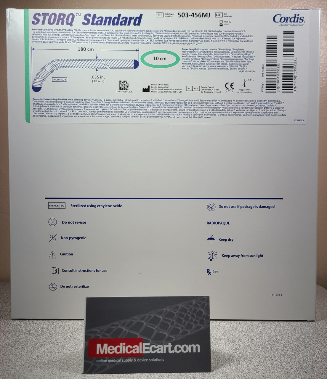 Cordis, 503-456MJ, STORQ, SLX, 503456MJ, Vascular Guidewire