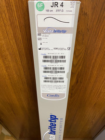 Cordis 670608200, VISTA BRITE TIP 670-082-00 JR 4 PTFE Nylon Guiding Catheter, 100cm, 6Fr, Box of 1 6700820E 6F .070 JR4 ECO PK