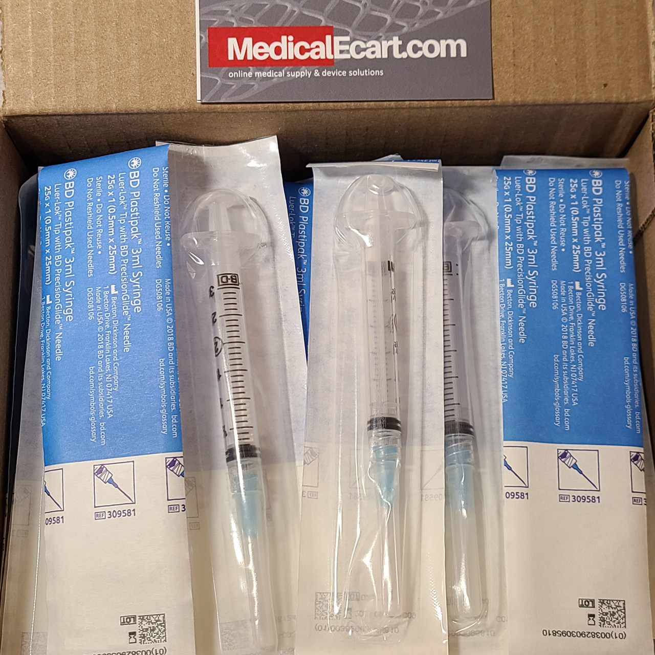 BD 309581 PrecisionGlide™ Luer-Lok 3ML Syringe