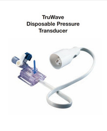 Edwards Lifesciences PX600 TruWave Disposable Pressure Transducers (DPT), (single packaged) with bonded 1-way shutoff stopcock, Box of 20