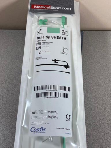 Cordis 401-635M BRITE TIP® 401635M Catheter Sheath Introducer