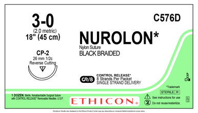 Ethicon C576D NUROLON® Nylon Suture