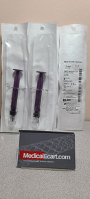Merit Medical MSS061-PR Medallion® Syringe, Male Luer Lock, 6 mL, Purple, Box of 25 