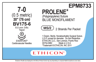 Ethicon EPM8733 PROLENE® Polypropylene Suture