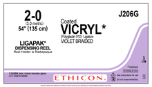 Ethicon J206G COATED VICRYL (polyglactin 910) Suture 2-0