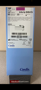 Cordis 401-011M BRITE TIP® Catheter Sheath Introducer, 401011M, with Mini-Guidewire, Fuschia, 0.035IN, 11CM Cannula, 10FR, Box of 5