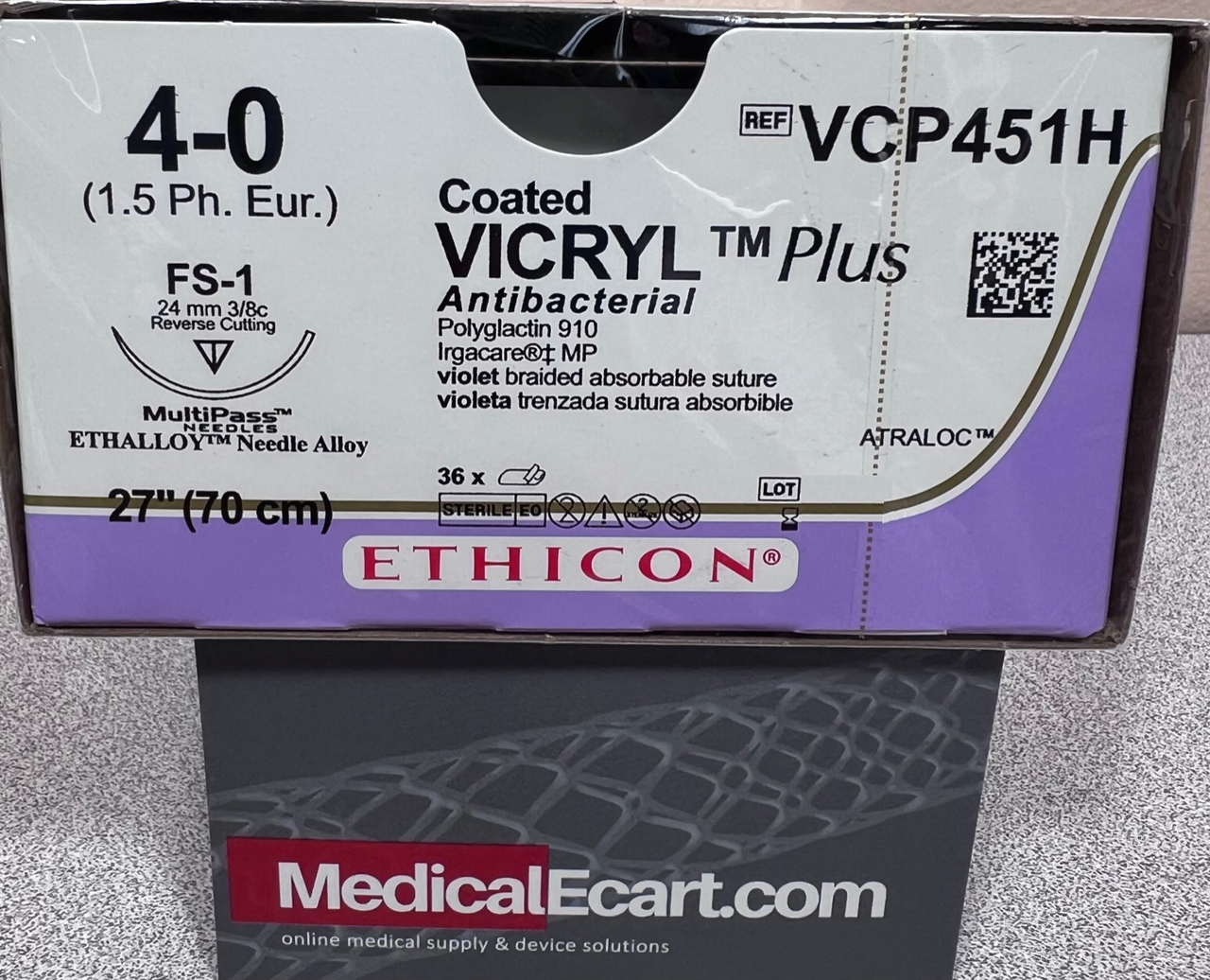Ethicon VCP451H COATED VICRYL® Plus Antibacterial (polyglactin 910) Suture