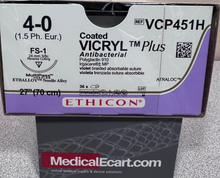 Ethicon VCP451H COATED VICRYL Plus Antibacterial (polyglactin 910) Suture