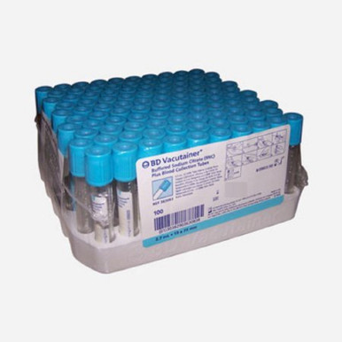 BD 363083 Vacutainer® Plus plastic citrate tube, 13 x 75 mm, 2.7 mL, 100/box, 10 box/case