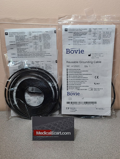 Bovie A1252C Reusable Grounding Cable, Package of 01