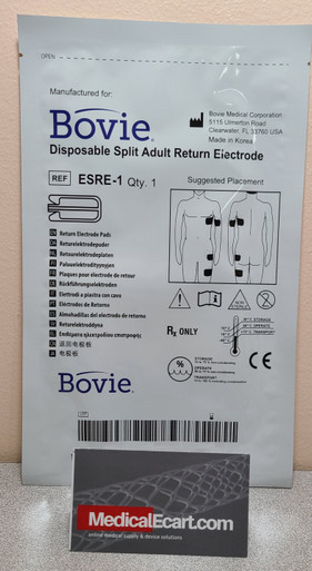 Bovie ESRE Electrosurgical Grounding Pads Return Electrodes, Box of 50