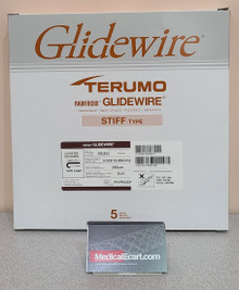 Terumo GS3533 GLIDEWIRE® Hydrophilic Coated Guidewire, Stiff Shaft, 0.035” x 350cm, Tip 3 cm, 1.5 mm J Tip. Box of 05