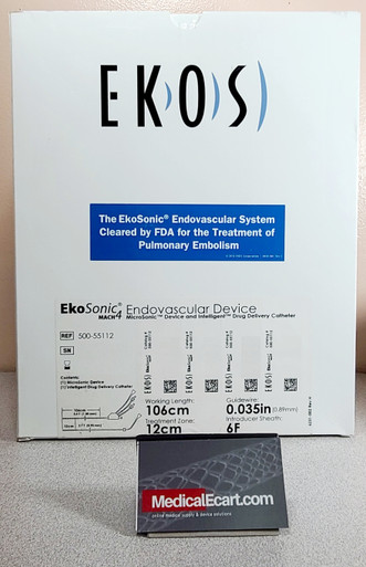 EKOSONIC 500-55112 Endovascular Device Mach 4 MicroSonic Device And Intelligent Drug Delivery Catheter, Length 106cm, Treatment Zone 12cm, Box of 01