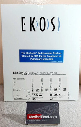 EKOSONIC 500-55150 Endovascular Device Mach 4 MicroSonic Device And Intelligent Drug Delivery Catheter, Length 106cm, Treatment Zone 50cm, Box of 01