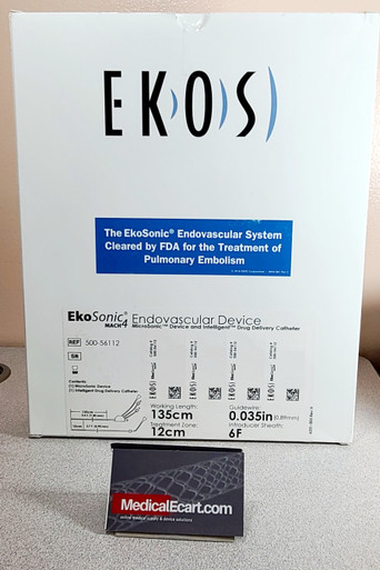 EKOSONIC 500-56112 Endovascular Device Mach 4 MicroSonic Device And Intelligent Drug Delivery Catheter, Length 135cm, Treatment Zone 12cm, Box of 01