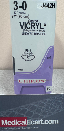 Ethicon J442H COATED VICRYL® (polyglactin 910) Suture
