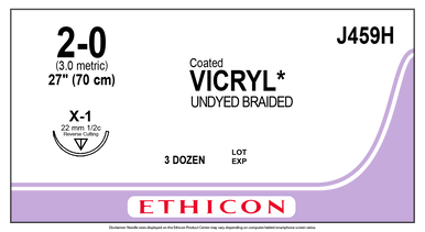 Ethicon J459H COATED VICRYL® (polyglactin 910) Suture