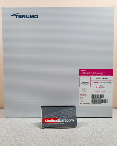Terumo GA1430 Glidewire ® Advantage ™ Peripheral Guidewire, 0.014” x 300cm, Tip 1 cm, Tip Shape Angle. Box of 1