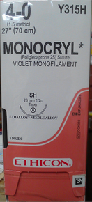 Ethicon Y315H MONOCRYL® (poliglecaprone 25) Suture