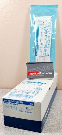 Medtronic 1884006HR M4 Rotatable, 4 mm RAD™ 40 Blade, 11.0 cm long with curved shaft, Box of 05