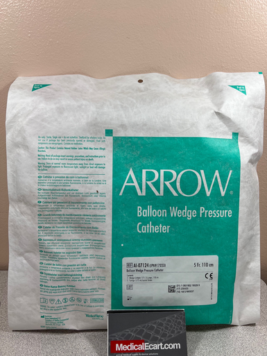 ARROW AI-07124 Single-Lumen Balloon Wedge Pressure Catheter 5 Fr., 110cm, Box of 1