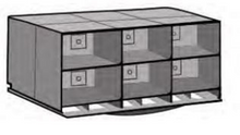 Ethicon LS3 3Wide Lazy Susan, 6 Modular Racks, 15 3/8" x 11 1/2" x 20 3/4", Box of 01