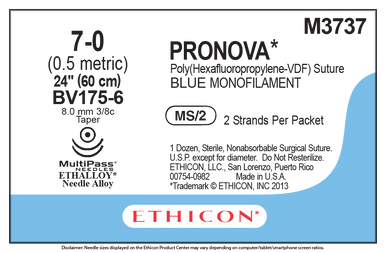 Ethicon M3737 PRONOVA® Poly (Hexafluoropropylene – VDF) Suture