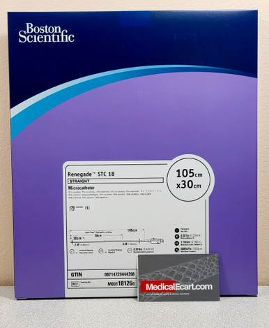 Boston Scientific M001181260 Renegade™ 18-126, STC-18 Microcatheter, 105 cm x 30 cm, Straight Tip. Box of 01