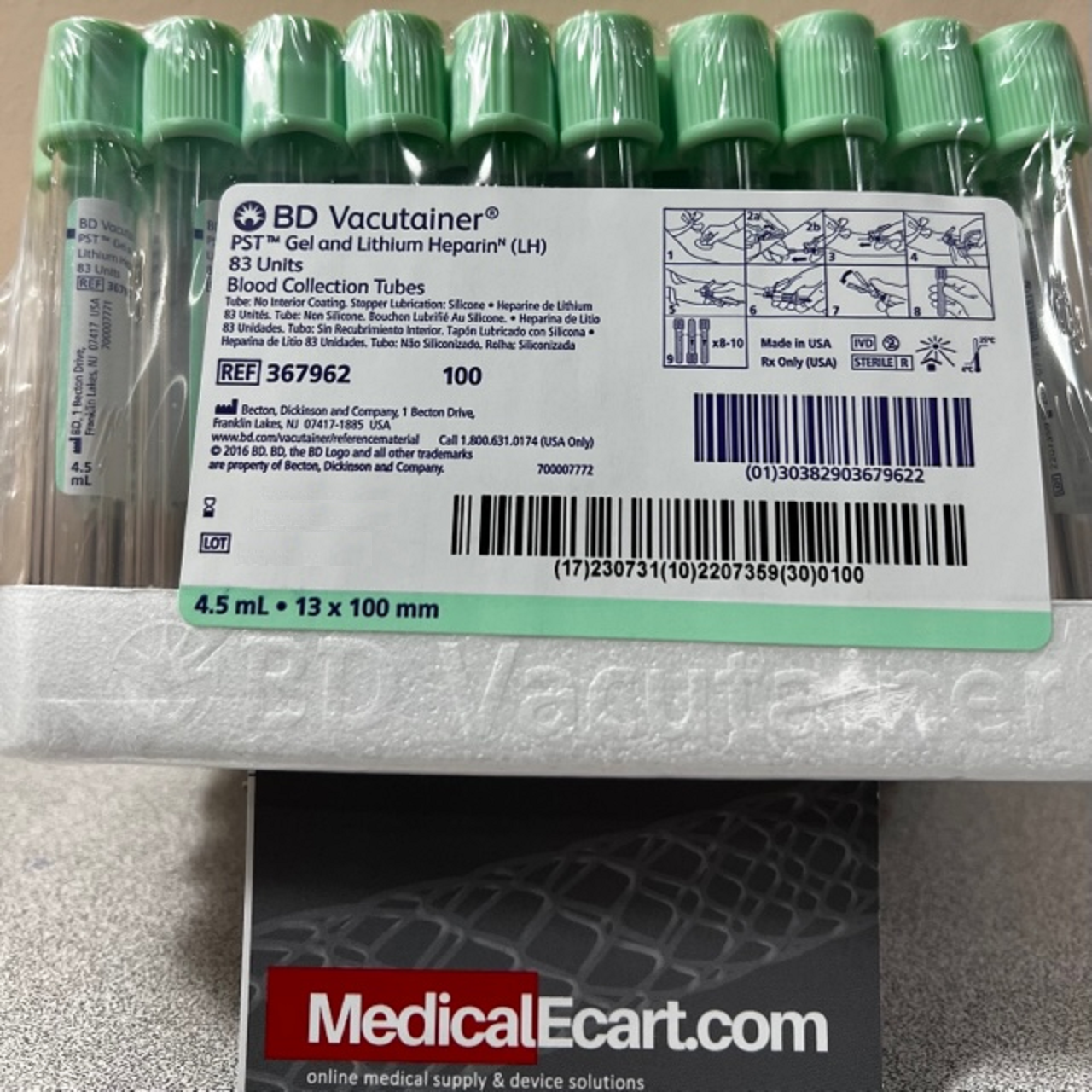 367962 BD Vacutainer® PST™ Venous Blood Collection Tube Plasma
