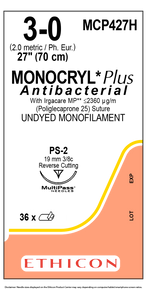 Ethicon MCP427H MONOCRYL® Plus Antibacterial (poliglecaprone 25) Suture