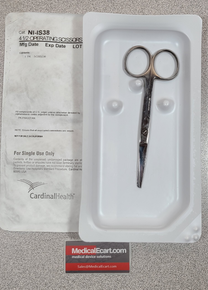 Cardinal Health NI-IS38 Operating Scissors, Sharp/Blunt, Straight, Polished, 4.5IN, Pack of 5