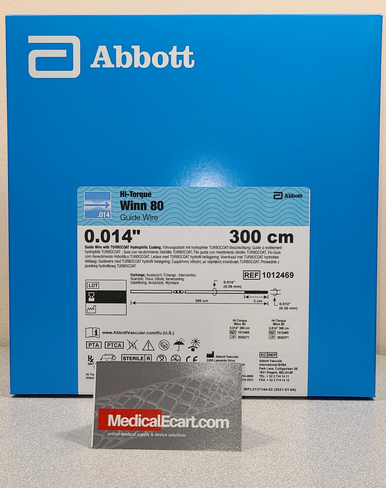 Abbott 1012469 Hi-Torque Winn™ 80 Guide Wire 0.014" x 300 cm, Box of 05 