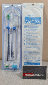 ARROW CL-07611 Super Arrow-Flex sheath Introducer Set, without Wire Guide, 6Fr. x 11cm, with Integral Side Port /Hemostasis Valve and attached 3-Way Stopcock, Box of 10